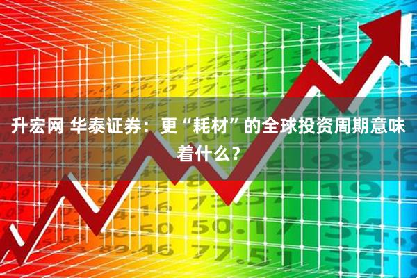 升宏网 华泰证券：更“耗材”的全球投资周期意味着什么？